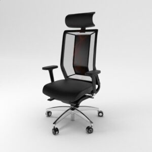 Ergonomic Black Mesh Office Chair with Headrest